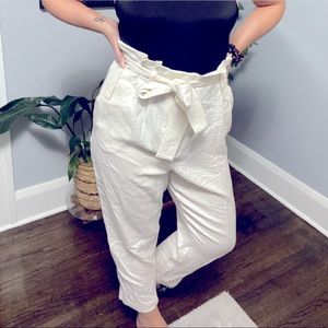 NWT Target paper bag pants. Cream, size large!
